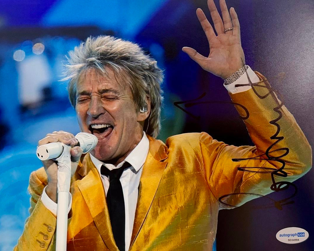 Rod Stewart Signed 8x10 Photo - ACOA